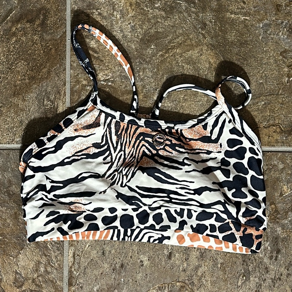 Bluefish Animal Print Sports Bralette